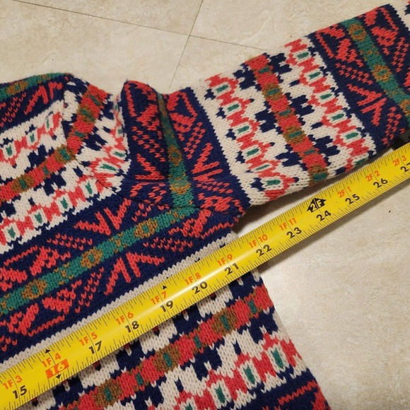 J Crew Classic Fair Isle Womens XS Lambs Wool Multicolor Knit Crewneck Sweater - Picture 9 of 16